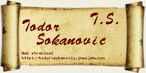 Todor Sokanović vizit kartica